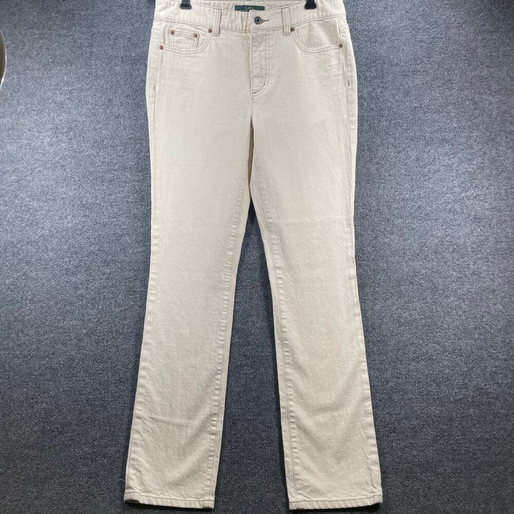 LRL Lauren Jeans Co. Jeans Women's 8 (32X31) White Mid Rise Straight Leg